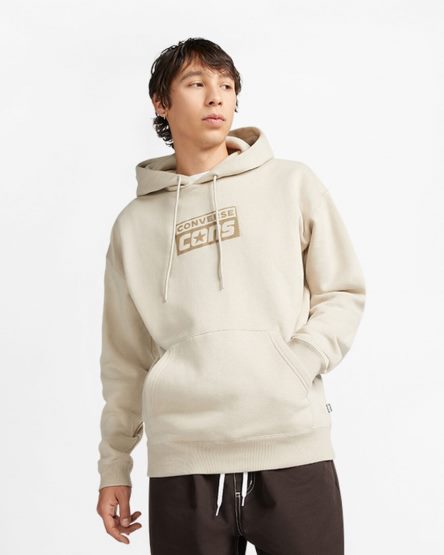 Men's Converse CONS Fleece Pullover Hoodie Grey | AU E148CU